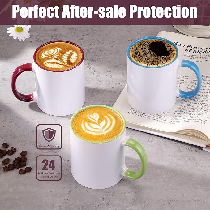 TANGLONG 11oz Sublimation coffee Mugs Set of 12-6 Assorted Colors-with Box | - Image 5