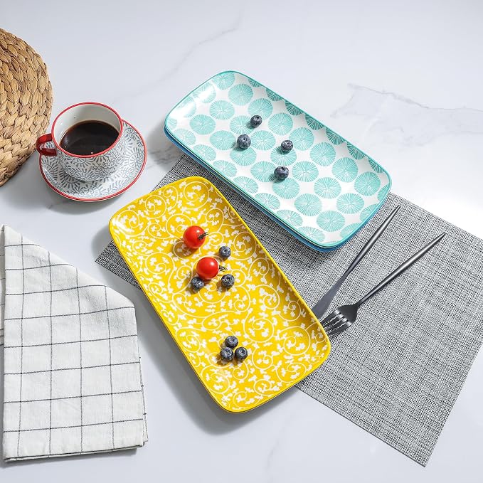 Selamica Ceramic Serving Platters, 12 Inch Serving Trays - Image 4