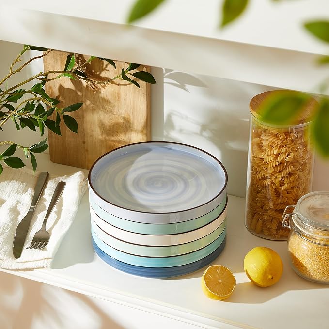 Sweese 7.8 Inch Porcelain Dessert Plates Set of 6 - Image 2