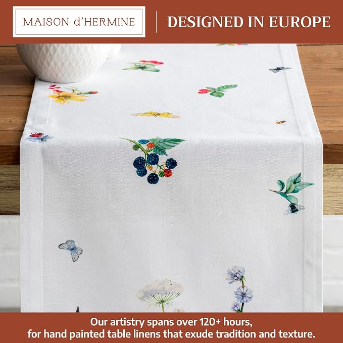 Maison d' Hermine Table Runner 100% Cotton 14.50" x 72" | Table Runners 72 - Image 2
