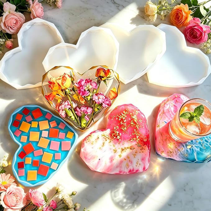 Resin Coaster Molds, Photo Frame, Wedding Valentines Mom Gift, Cup Mat Decor - Image 6