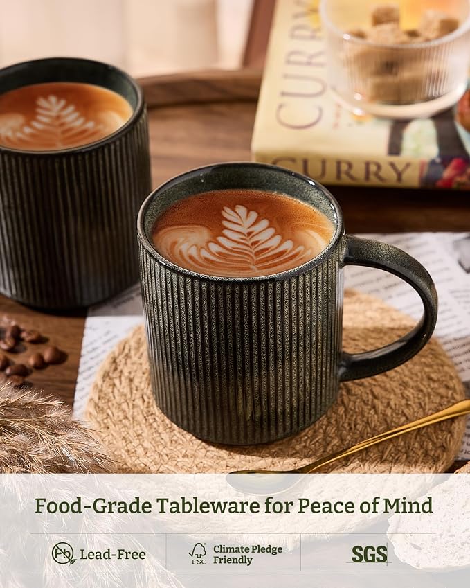 famiware Coffee Mug Set for 4, Star 16 oz Catering Mugs Cup Set - Image 2