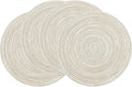 SHACOS Round Braided Placemats Set of 4 Washable Table Placemats Cotton by SHACOS