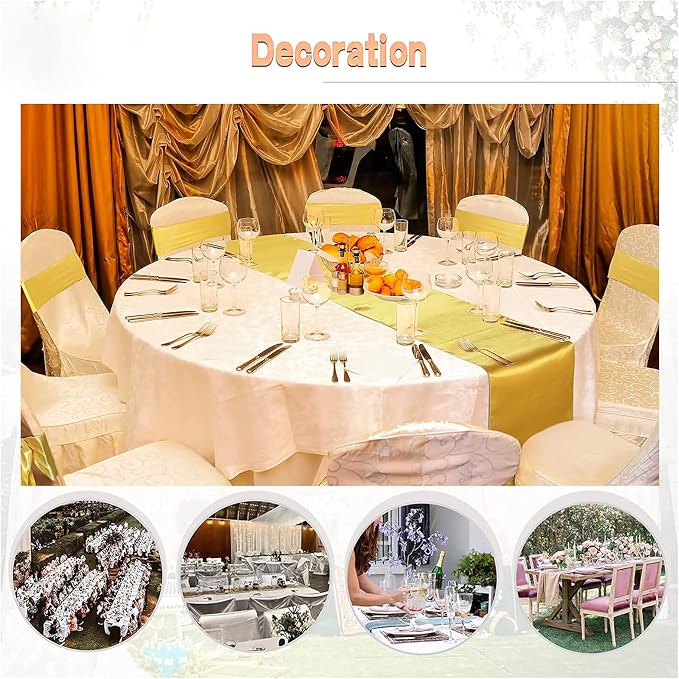 Silver Table Runners, 12x108 Inches, 12 Pack | Satin, Silk and Smooth Fabric - Image 7