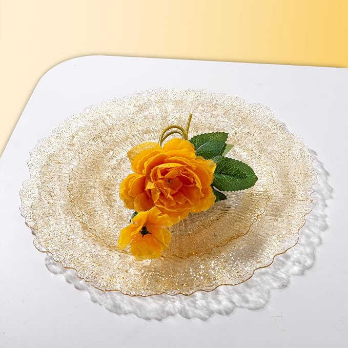 U-QE 60PCS Gold Plates for Party - Image 3