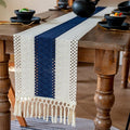 EMMTEEY Boho Table Runner with Tassels 94 Inches Long, Scratch & Heat Resistant by EMMTEEY