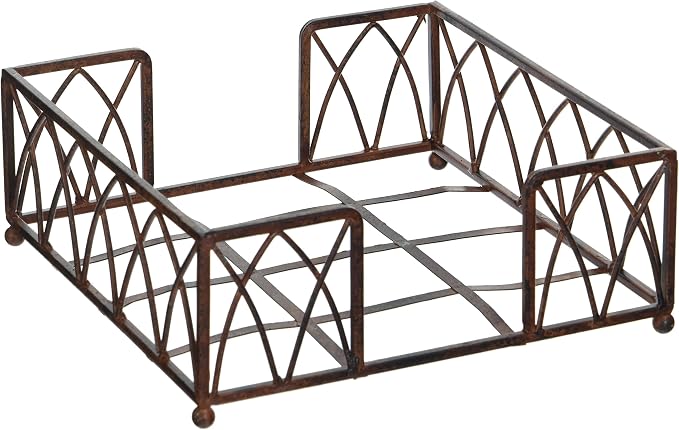 Boston International Lunch Napkin Caddy, Arch Design in Aged Chestnut by BostonInternational
