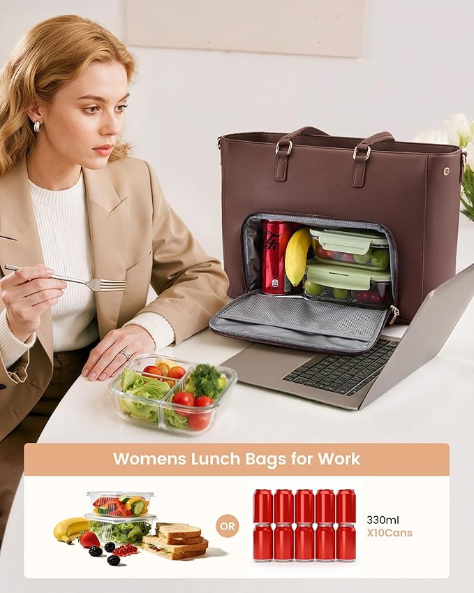 LOVEVOOK Lunch Tote Bag for Women, 3 in 1 Work Bag - Image 4