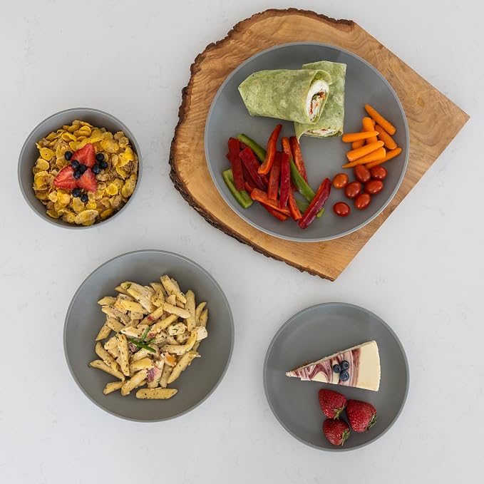 Grow Forward 16-piece Premium Wheat Straw Dinnerware Sets - Image 5