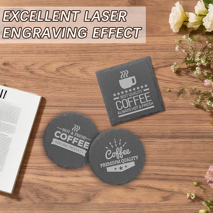 48pcs Slate Coasters, Hand Painted DIY, Scratch Resistant Bottom - Image 7