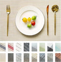 Placemats Set of 12 Vinyl/Plastic Woven Place Mats by Unknown