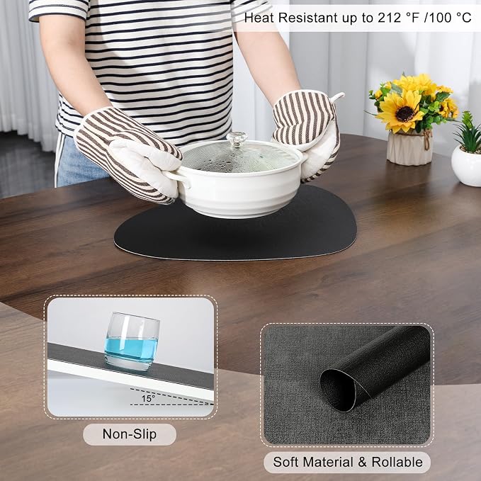 Faux Leather Placemats Set of 4, Dual Sided - Image 5
