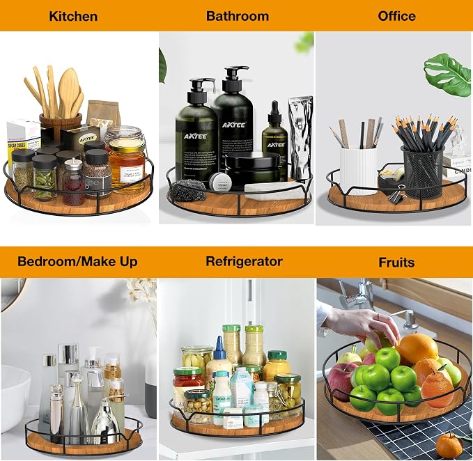 Lazy Susan Turntable Organizer for Cabinet Pantry Kitchen Countertop - Image 4