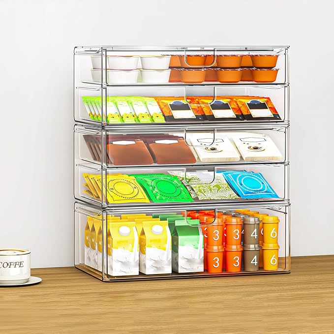 6-Pack Acrylic Stackable Storage Drawers - Image 2