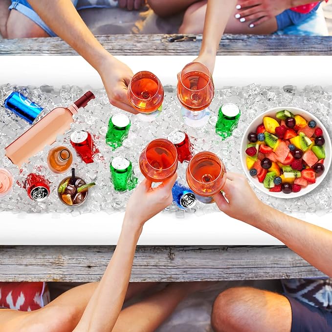 Jasonwell Inflatable Serving Bars Ice Buffet Salad Serving Trays Food Drink - Image 2