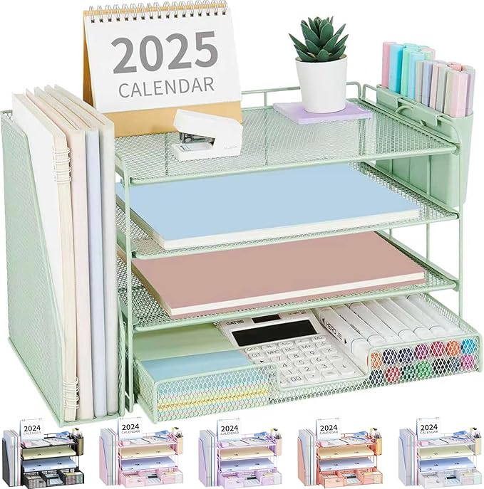 Desk Organizer, 4-Tier Desktop File Organizer by OPNICE