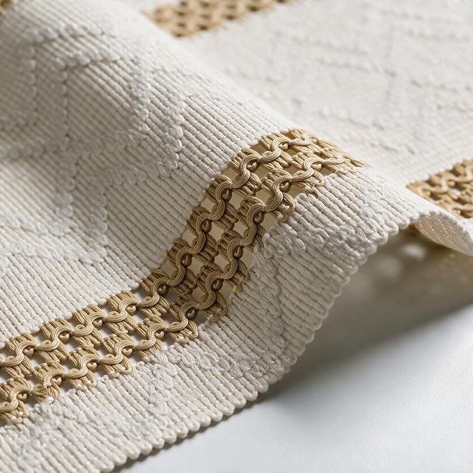 Artoid Mode Burlap Brown Stripe Woven Rustic Table Runner 12x72 Inch | Holiday - Image 6