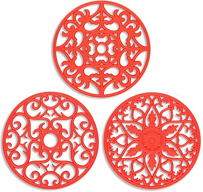 ME.FAN Trivets for Dishes/Pots/Pans, Flexible/Durable/Non Slip Hot Pads to by MEFAN