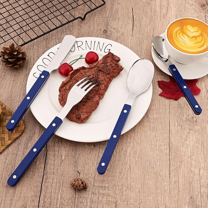 6-Piece Vintage 7.01-inch Dessert Fork Set Silverware Set BRIIEC Stainless - Image 7