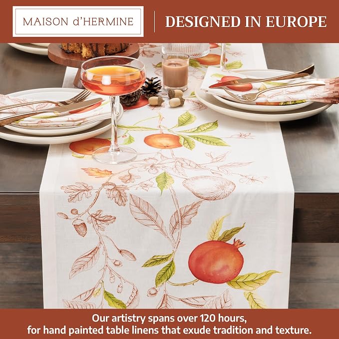 Maison d' Hermine Table Runner 100% Cotton 14.50" x 72" | Table Runners 72 - Image 2