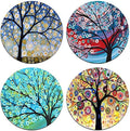 Color Tree of Life Round Coaster Set by QJ+CMJ