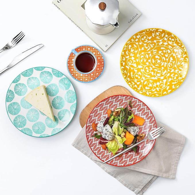 Selamica Ceramic Dessert Plates, 7 Inch Small Plates, Appetizer Plates - Image 2