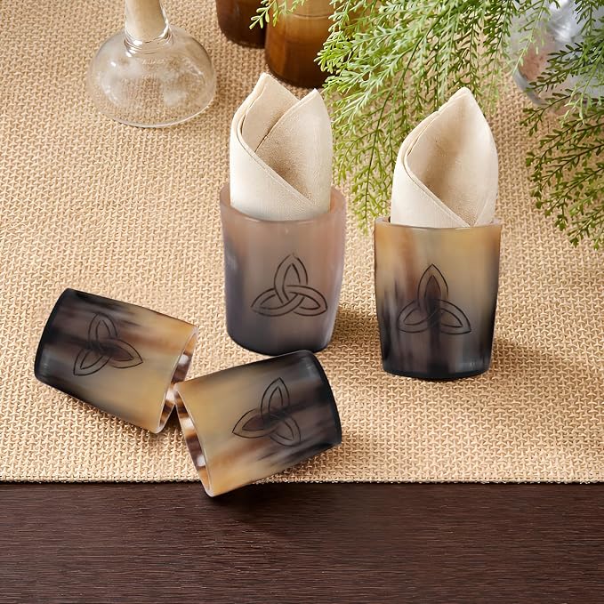 Handicrafts Home Viking Horn Shot Glasses Set of 8, Handmade Natural Ox Horn - Image 5