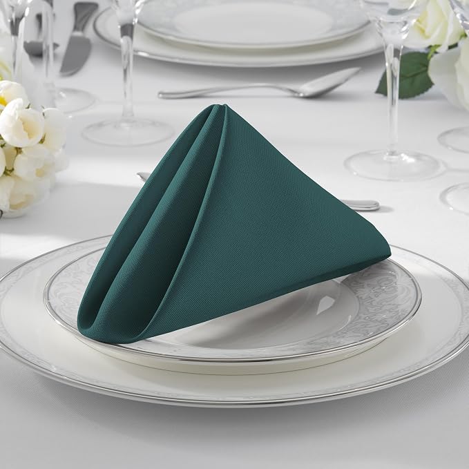 Lann's Linens Set of 144 Cloth Dinner Napkins, 20-inch Polyester Napkins - Image 7