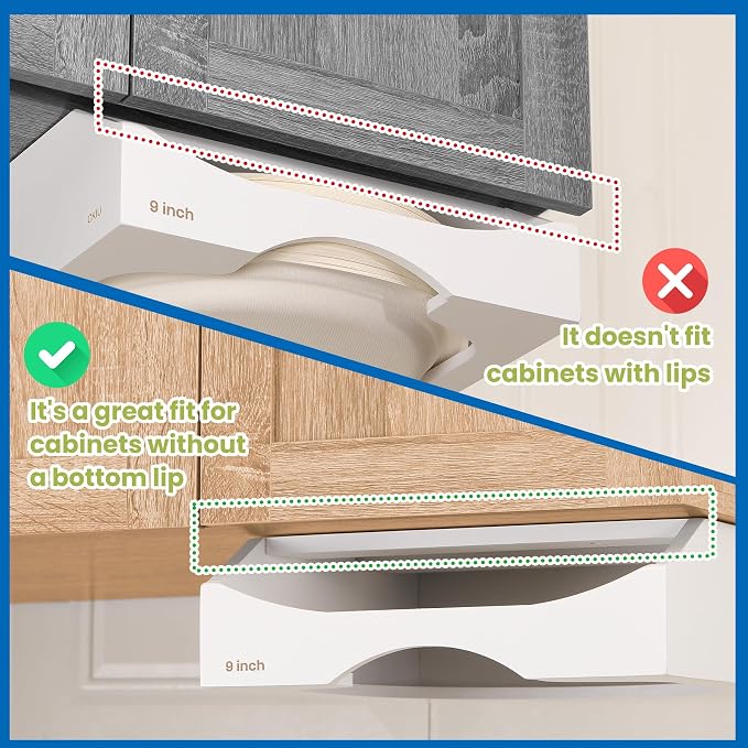 9-inch Paper Plate Dispenser Under Cabinet, Bamboo Paper Plate Holders - Image 4