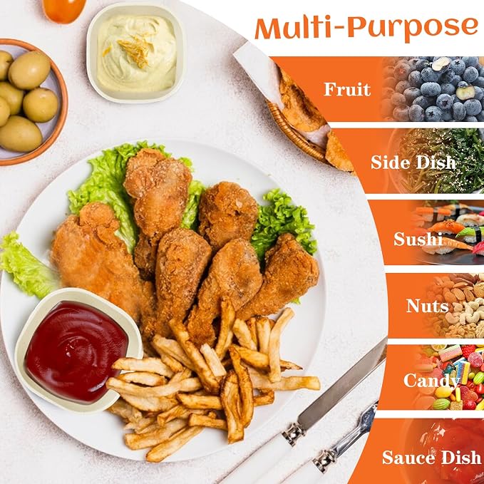 Wheat Straw Cups Set of 6, 4.5oz Unbreakable Dipping Sauce Cups & Sauce Cups - Image 3
