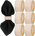 Rustic Epoxy Resin Napkin Rings Set of 6 by CLEENTABLE