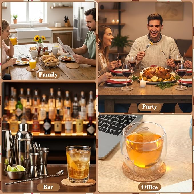 150 Pack Cork Coasters for Drinks, Bulk DIY Blank Coasters for Laser Engraving - Image 7