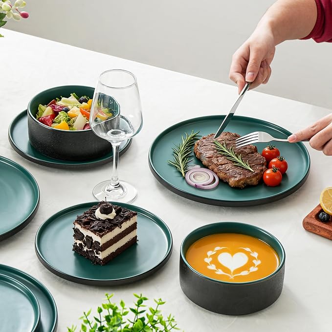6 Piece Ceramic Plates and Bowls Sets - Image 4