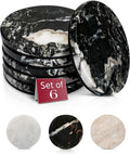 Gusto Nostro Black Marble Coasters Set of 6 by GustoNostro
