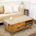 Solino Home 100% Linen Table Runner Natural, Classic Hemstitch 14 x 48 in | by SolinoHome