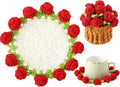 Crochet Flower Coasters, Handmade Bouquet Coasters by VaneOak