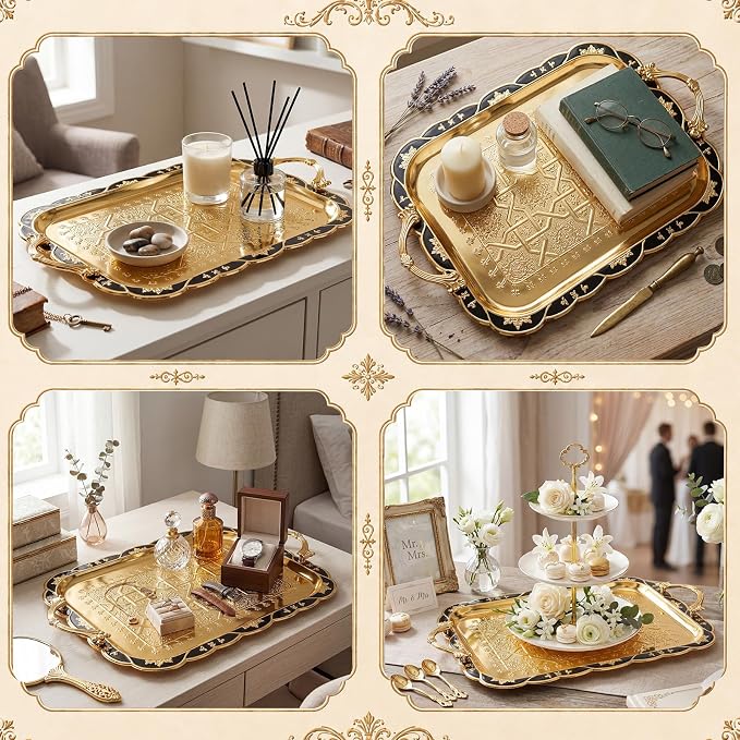 3 Pack Metal Serving Trays - Image 4