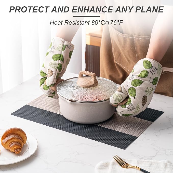 Placemats Set of 4 Washable Indoor | Outdoor Vinyl Place Mats - Image 4