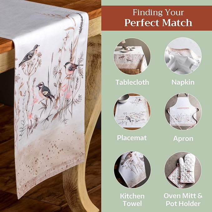 Maison d' Hermine Table Runner 100% Cotton 14.50" x 108" | Table Runners 108 - Image 5