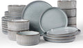 Famiware Star Ceramic Plates and Bowls Sets, Reactive Glaze Dishes by Famiware