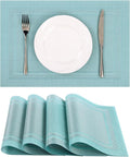SHACOS Woven Vinyl Placemats Set of 4 Wipe Clean Place Mats by SHACOS