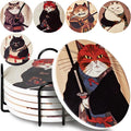Ninja Cat Coasters Set of 6 by StraightCoastin