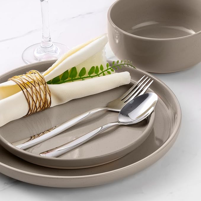 LIANYU Dinnerware Dishes Sets for 2, 6-Piece Stoneware Dinner Set, Ceramic - Image 7