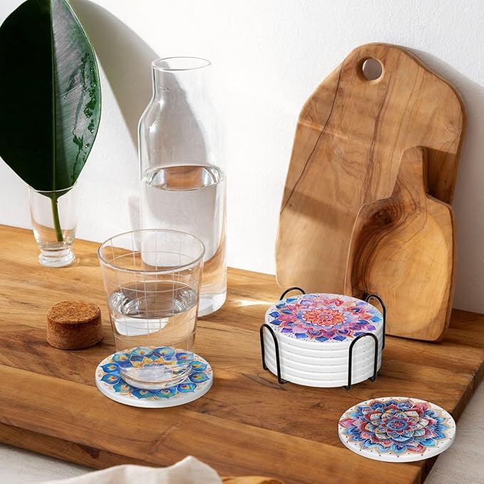 Boho Coasters Set of 6, Coasters - Image 9