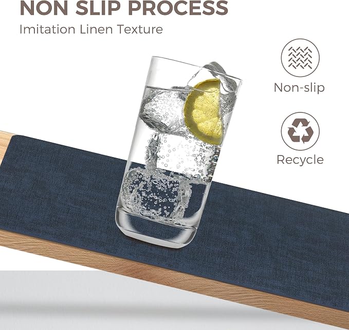 NCUE Vinyl Placemats Set of 8, Heat Resistant, Nonslip Faux Leather Waterproof - Image 3