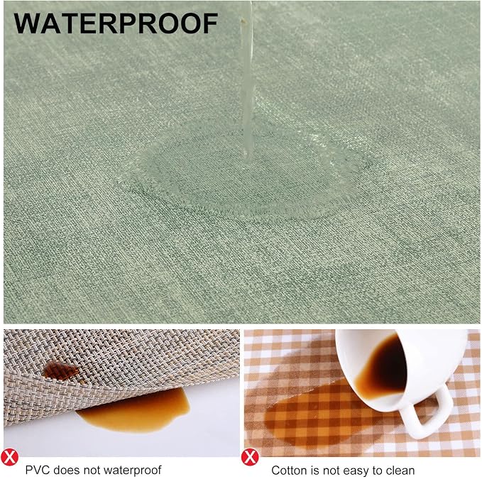 Faux Leather Heat Resistant Placemats 6 Packs, Waterproof Wipeable Dining PU - Image 4