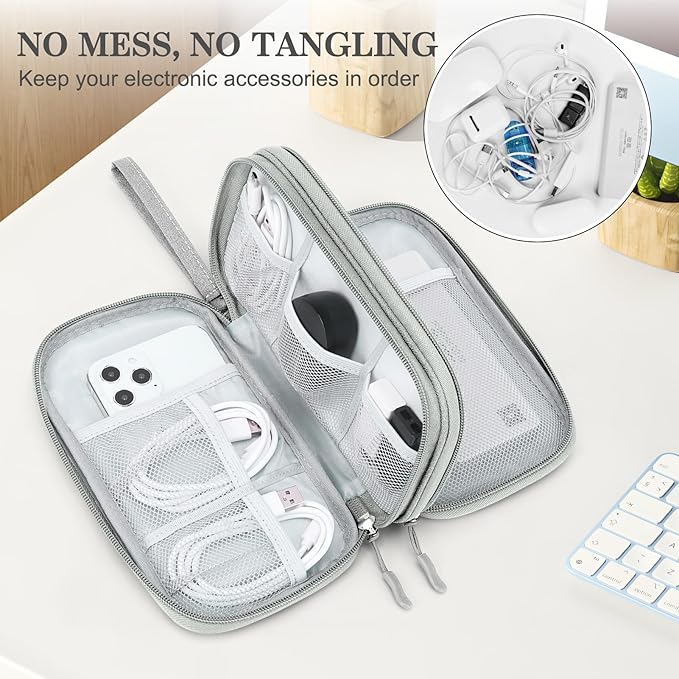 FYY Electronic Organizer, Travel Tech Pouch Bag, Waterproof, Double Layers - Image 5
