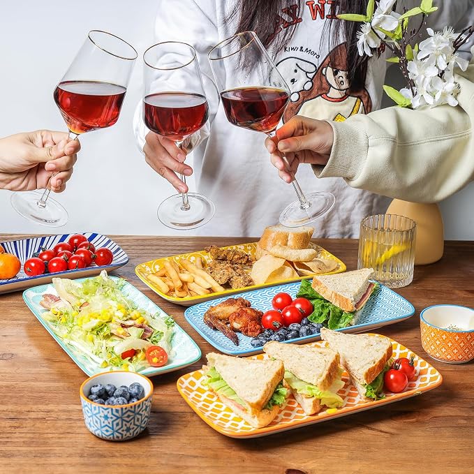 Selamica Ceramic Serving Platters, 14 Inch Serving Trays - Image 5
