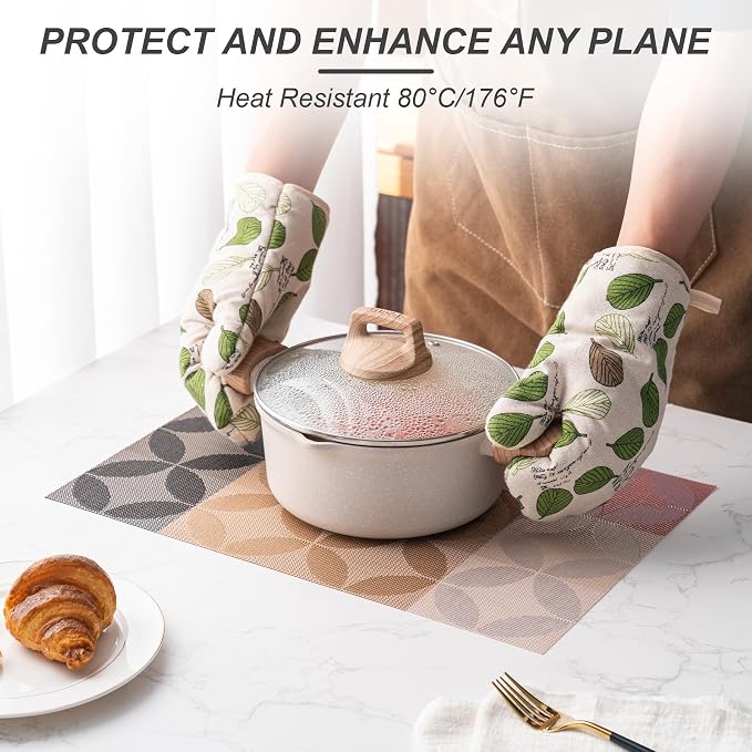 Placemats Set of 4 Washable Indoor | Outdoor Vinyl Place Mats - Image 4