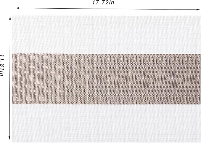 Placemats Set of 6 Washable Indoor | Outdoor Vinyl Place Mats - Image 2